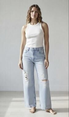 Mother Denim The Spinner Zip Sneak Paint the Town SZ 34 NWT $258 Women's Jeans